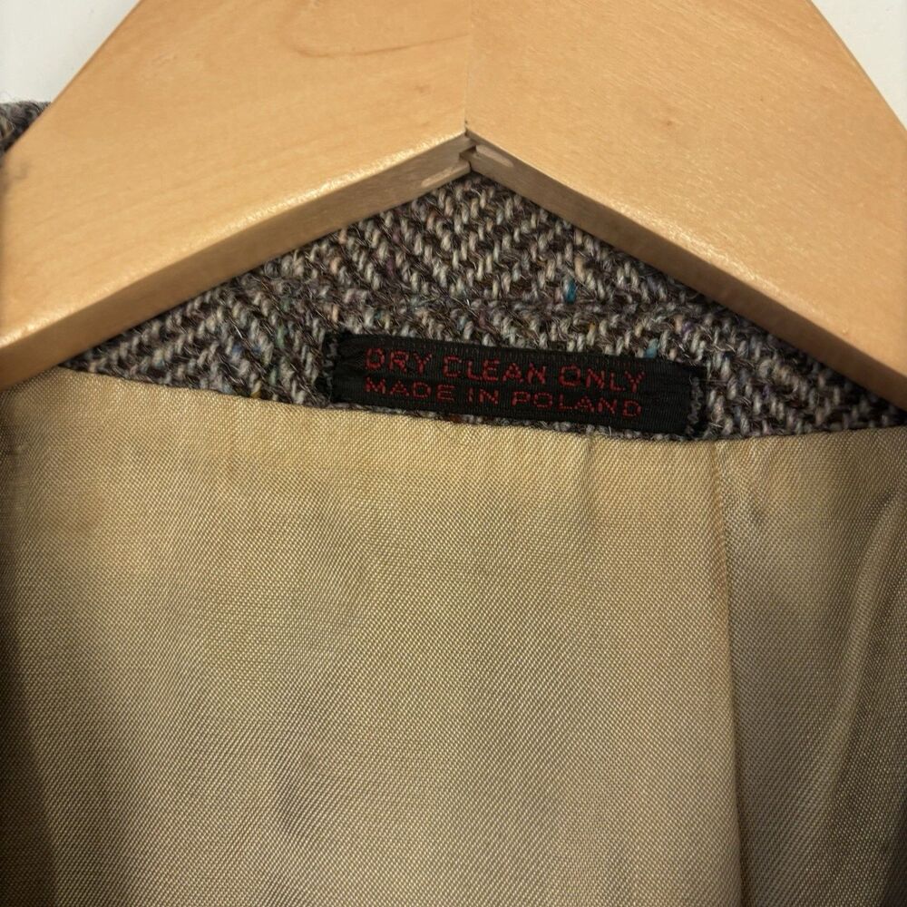 VTG Today's Man Woolmark Wool Tweed Size 41 Mens Sports Coat Blazer Jacket Brown - Picture 5 of 13